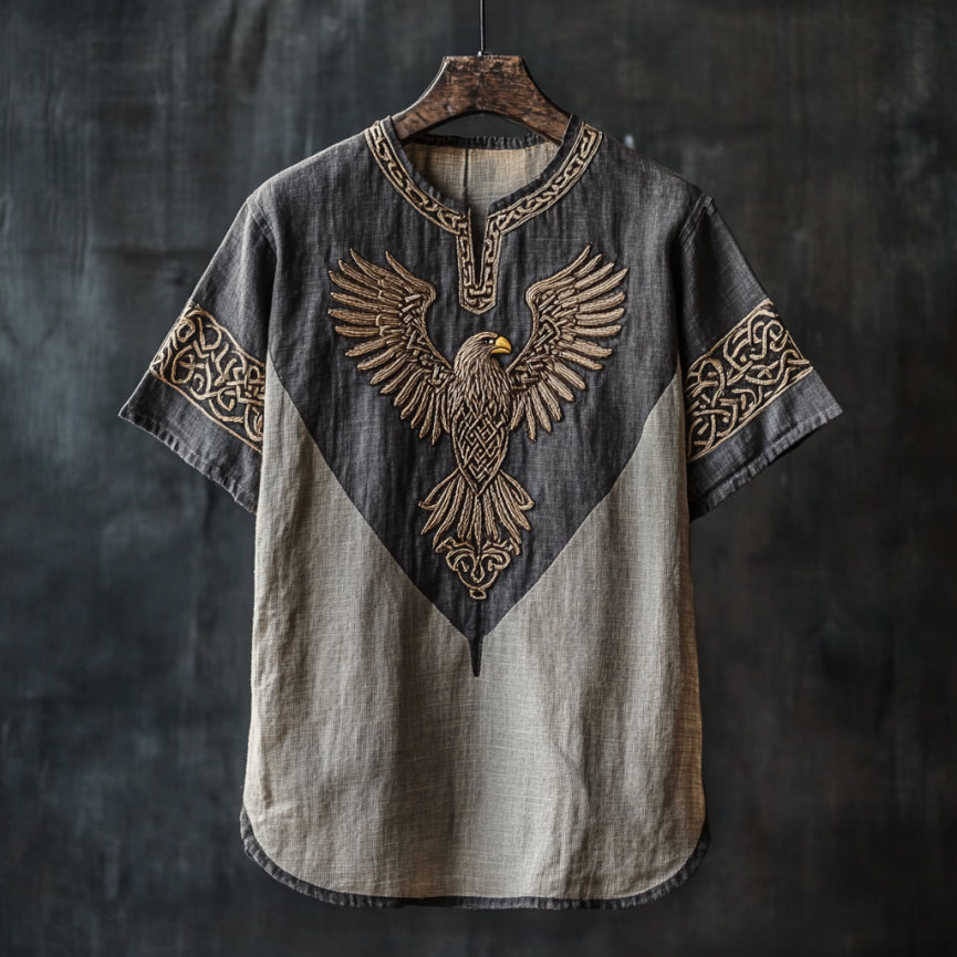 Mens Vintage Viking Eagle Celtic Design Shirt elevenforest