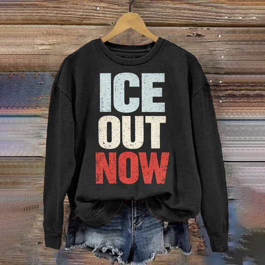 Comstylish Ice Out Now Washed Crew Neck Sweatshirt