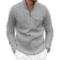 Men's Solid Color Knitted Zipper Sweater elevenforest