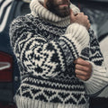 Men's Fairman Island Jacquard Warmth Knitted Turtleneck Sweater elevenforest