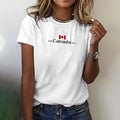 Comstylish Women's Canada Maple Leaf Flag Short Sleeve T-shirt