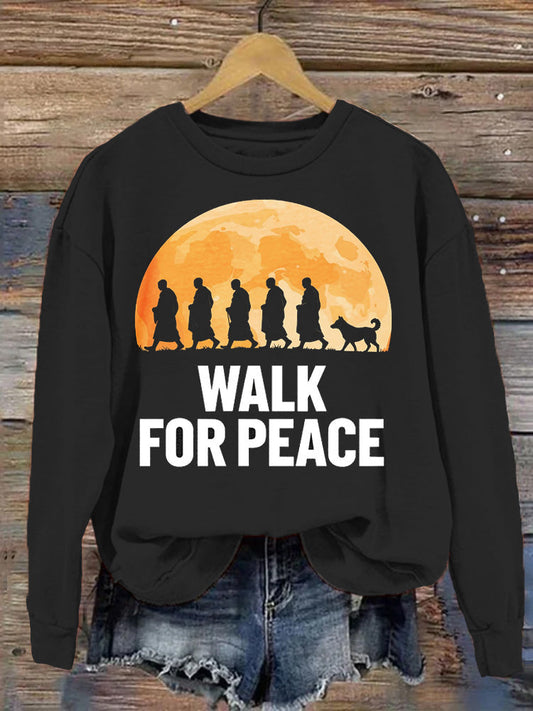 Comstylish Walking For Peace Art Print Sweatshirt