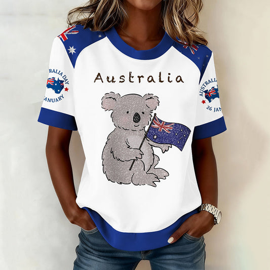 Comstylish Women's Happy Australia Day T-shirt