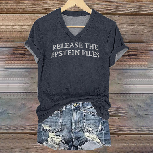 Comstylish Release The Epstein Files Printed Casual T-shirt