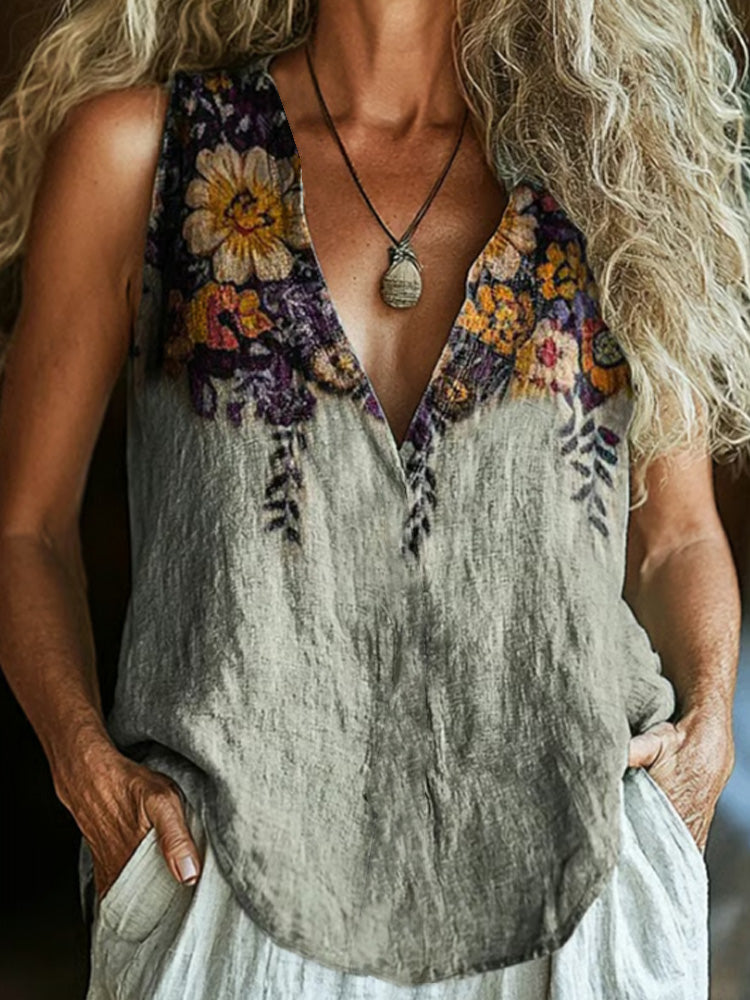 Women's Casual Floral Print Shirt elevenforest