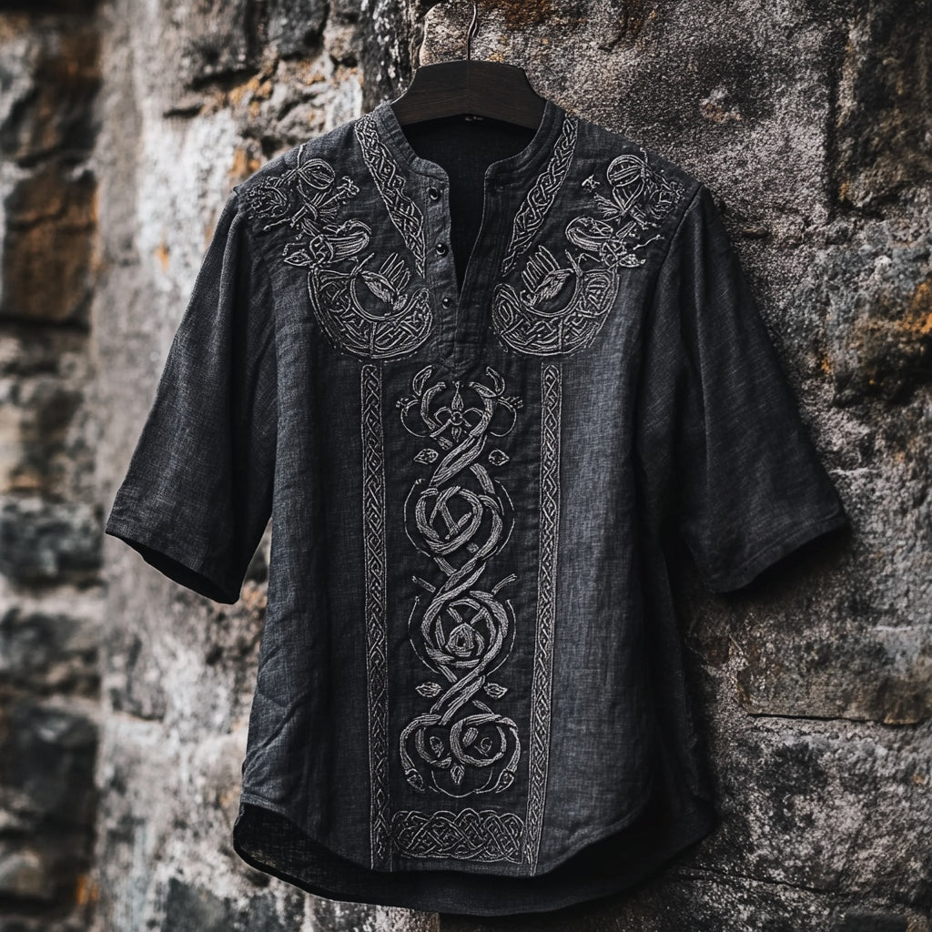 Men's Celtic Knot Button-down Shirt elevenforest